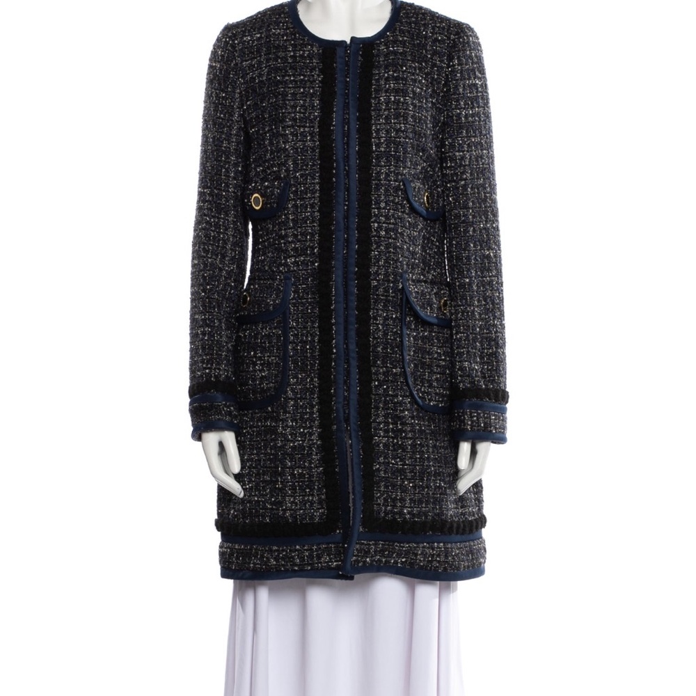 Tory Burch Navy Tweed Jacket